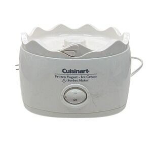 Cuisinart ICE-20 Automatic Frozen Yogurt Ice Cream & Sorbet Maker White Base 50W